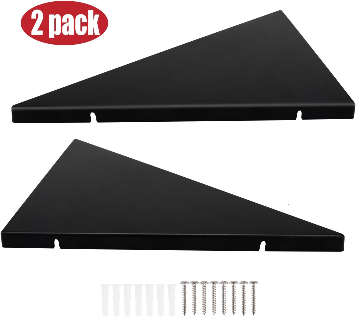 Evron Corner Mounting Shelf Set of 2 Frosting Pattern