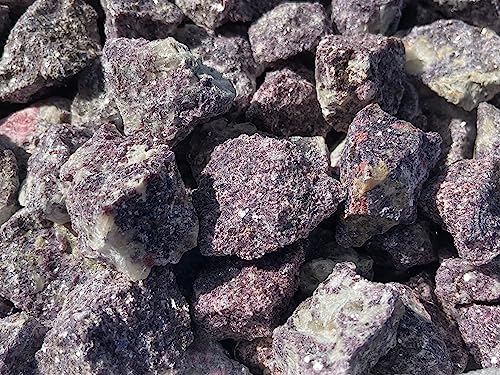 GAF TREASURES 3 Pcs Natural Lepidolite Crystals