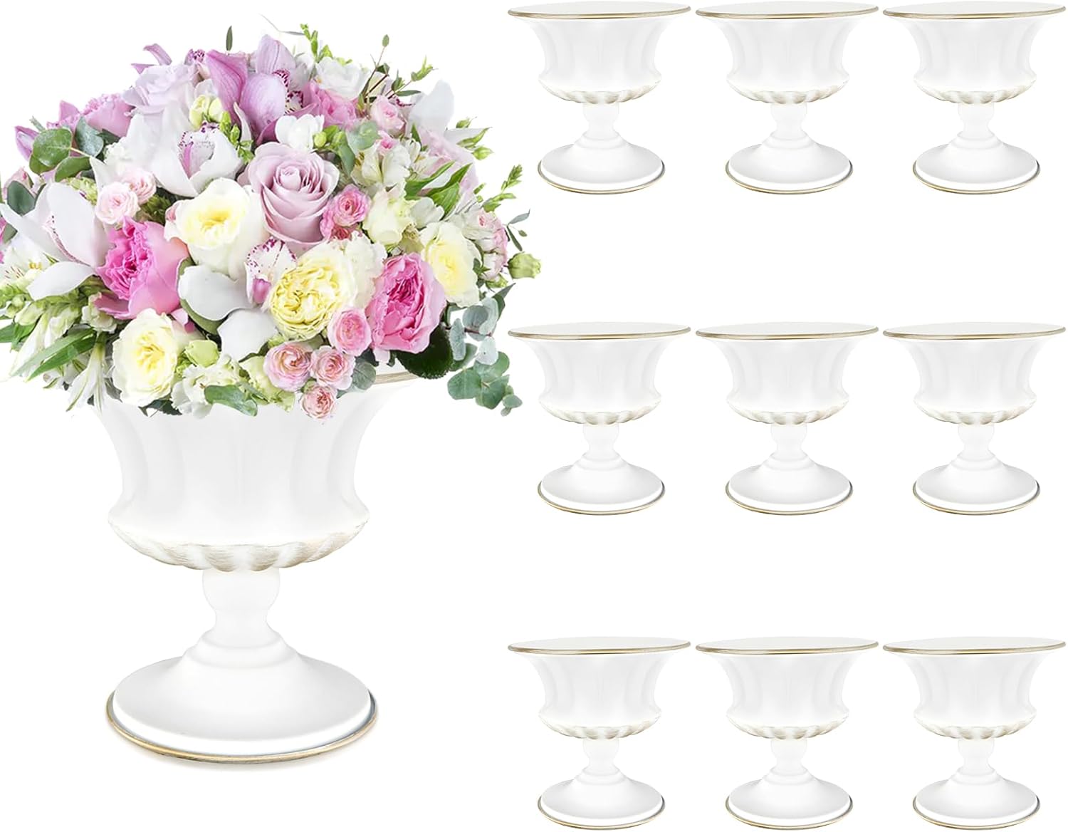 AZXTOPSEZ White Vase Set of 10 for Centerpieces