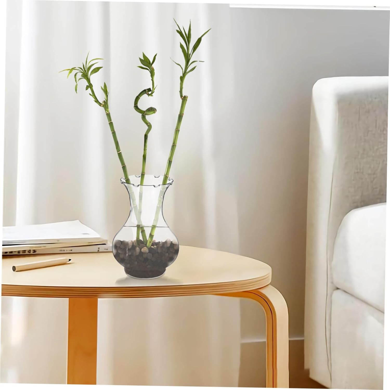 4pcs Clear Plastic Hydroponic Vases for Hyacinth Propagation