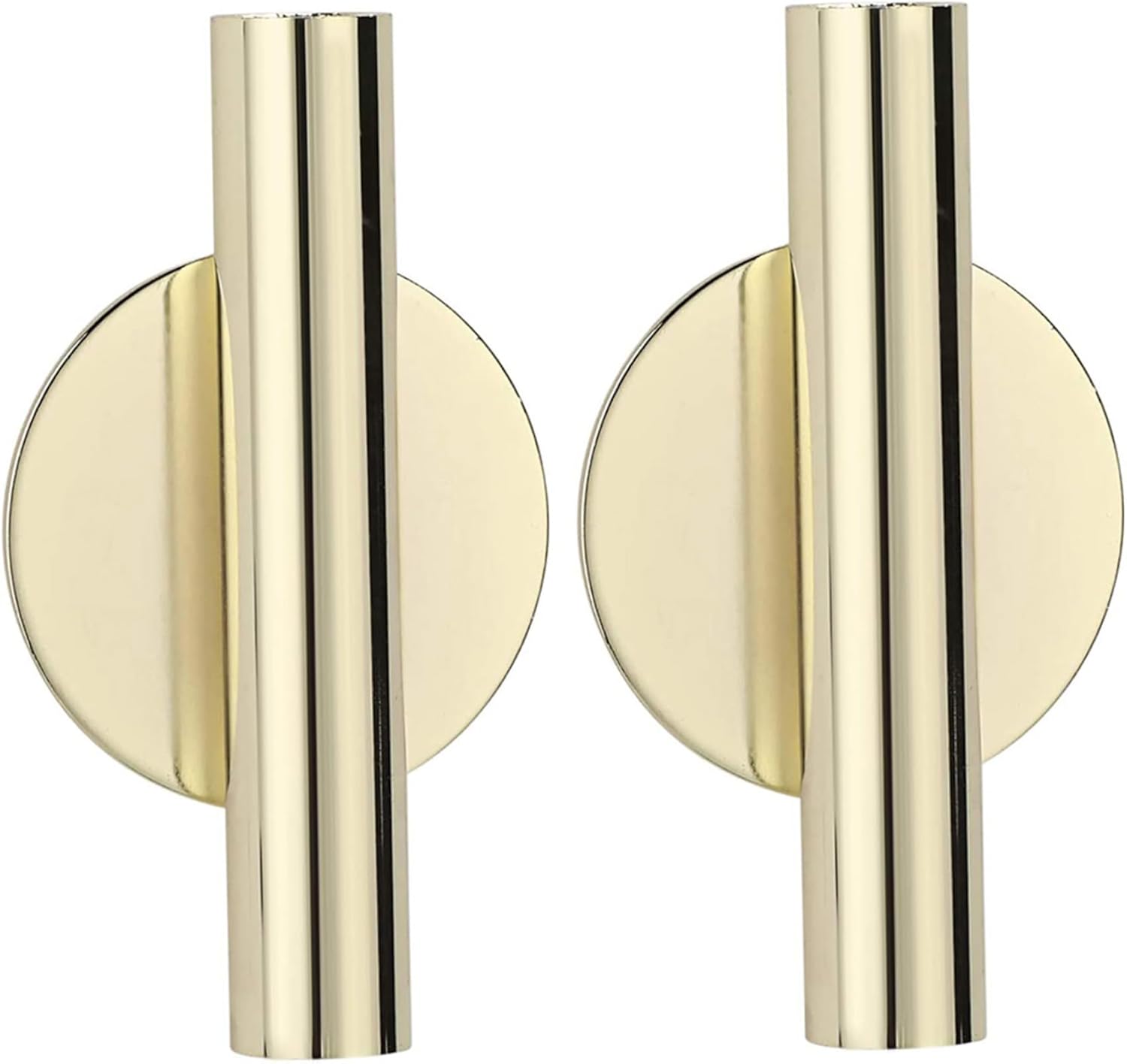 Wall Mount Vase Tube 2PCS Metal Flower Vases for Home Office Wedding