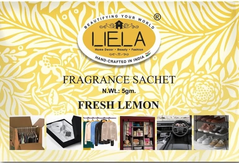 LIELA Multipurpose Fragrance Sachets Set of 12 Lemon Scent