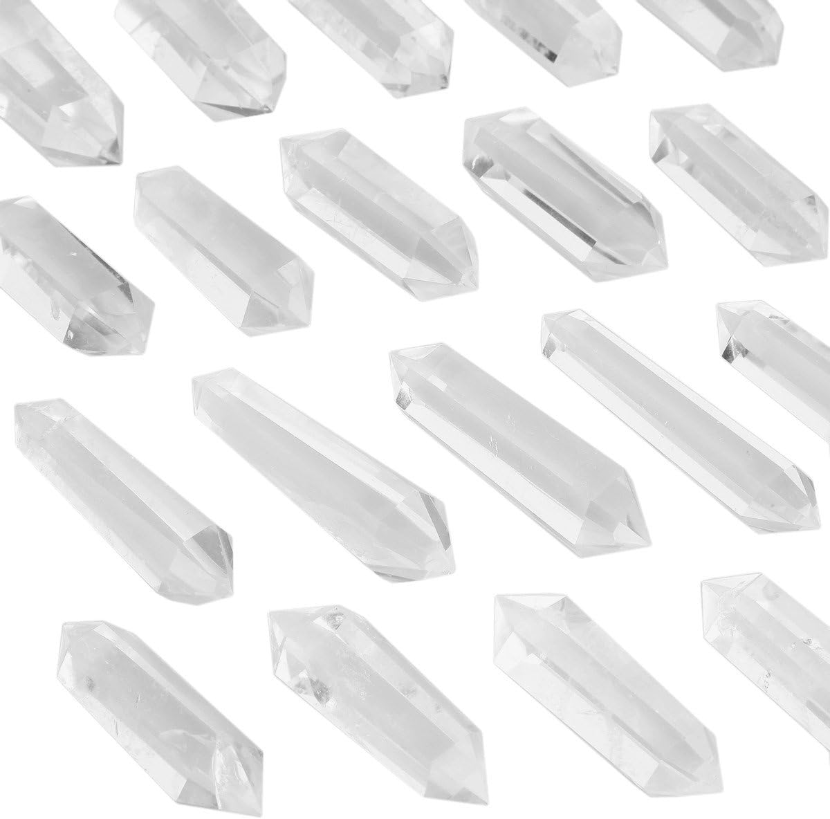 Rockcloud Rock Quartz Healing Crystal Double Terminated Point Figurine