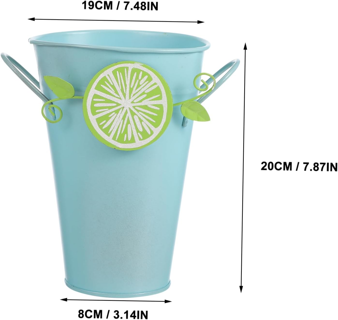 Rural Style Iron Flower Pot Bucket for Home Decor