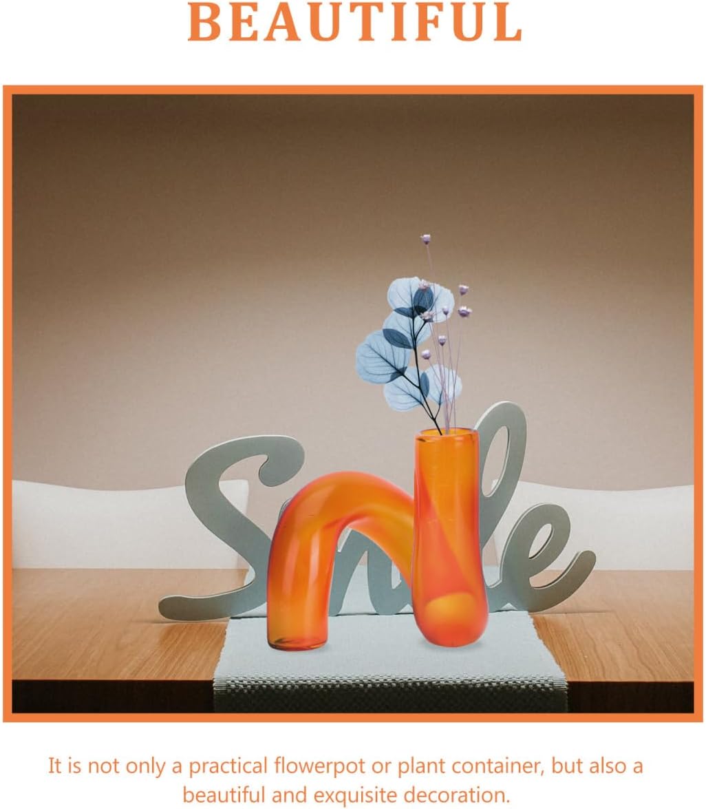 Amosfun Glass Vase for Modern Home Decor
