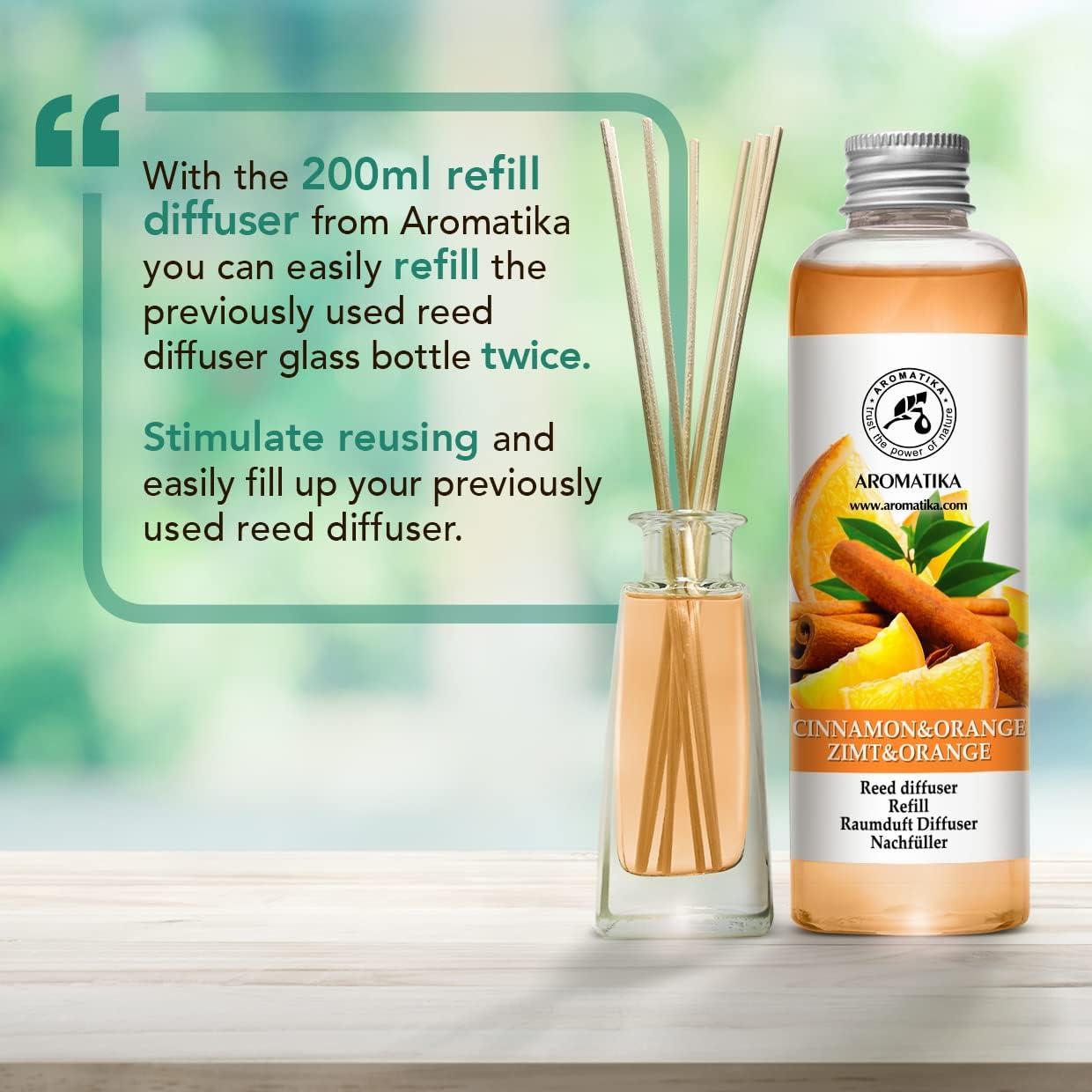 Cinnamon Orange Diffuser Refill 68 Fl Oz for Relaxation and Holiday Cheer
