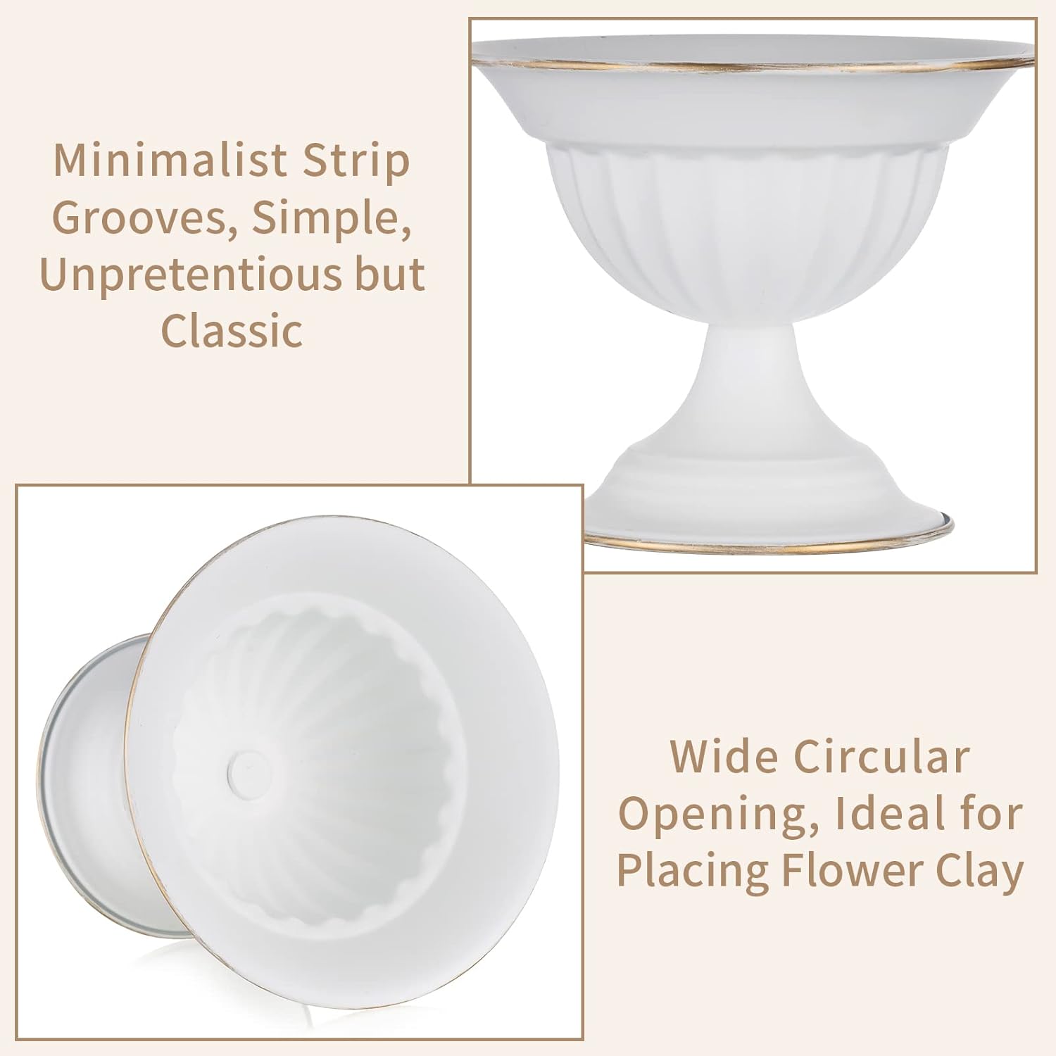Sziqiqi Modern White Flower Vase for Wedding Centerpieces