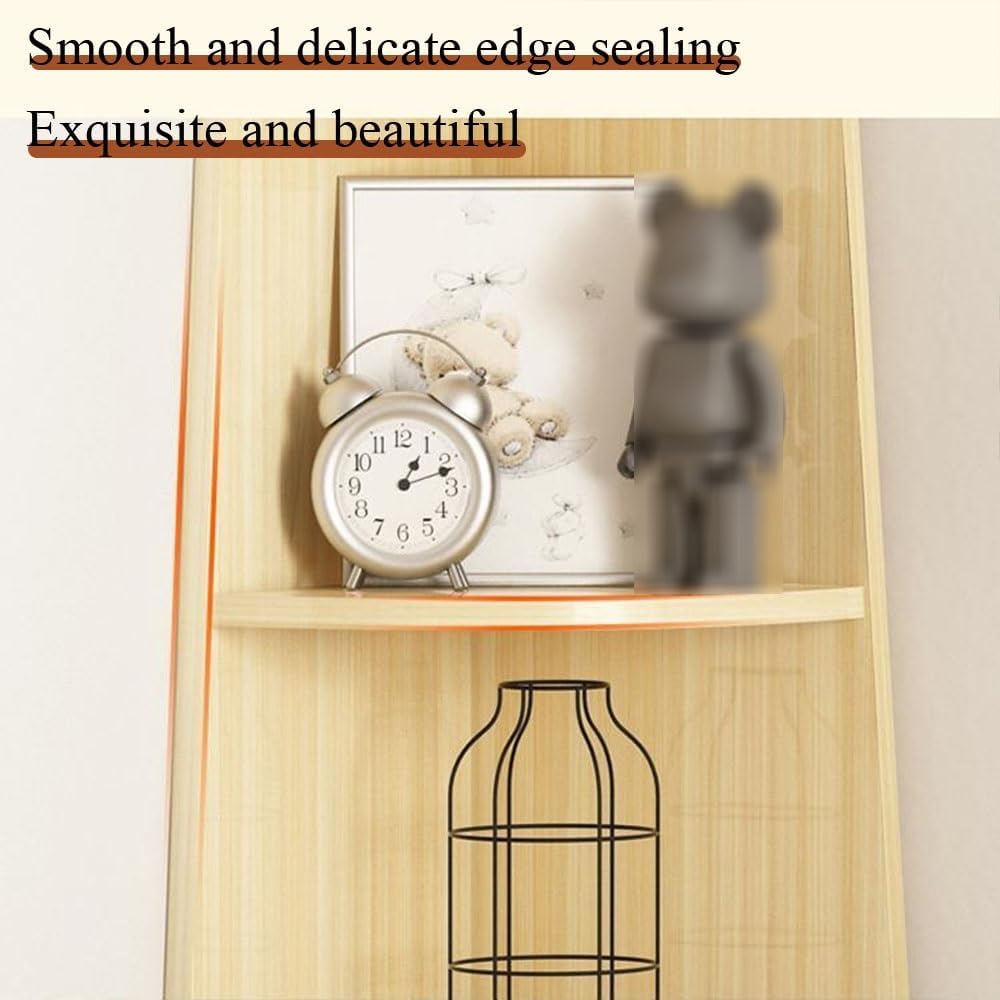 5 Tier Modern Corner Bookshelf with Plant Stand Pink