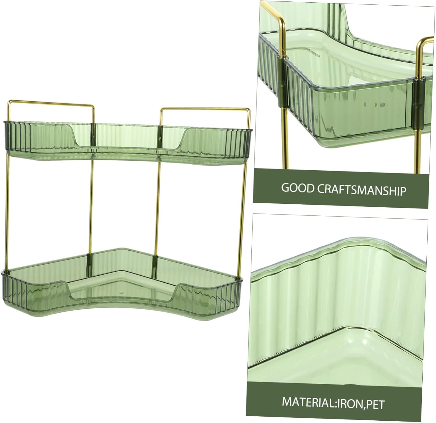 Double Corner Shelf Organizer for Bathroom and Kitchen