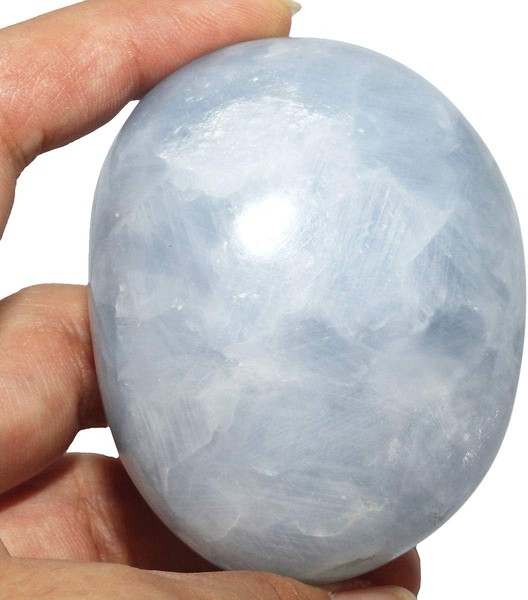 Nupuyai Blue Kyanite Worry Stones for Reiki Healing and Meditation