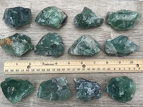 GAF TREASURES Natural Green Fluorite Stone 1 Piece