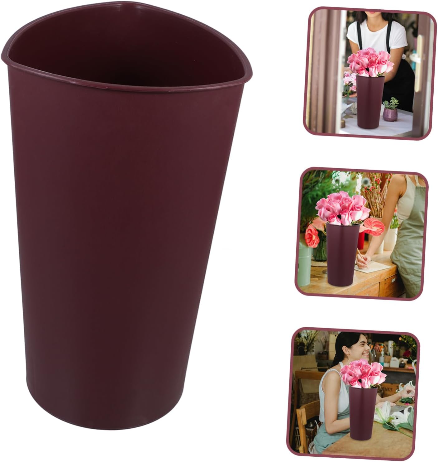 MERRYHAPY Farmhouse Flower Bucket Vase Decorative Pitcher
