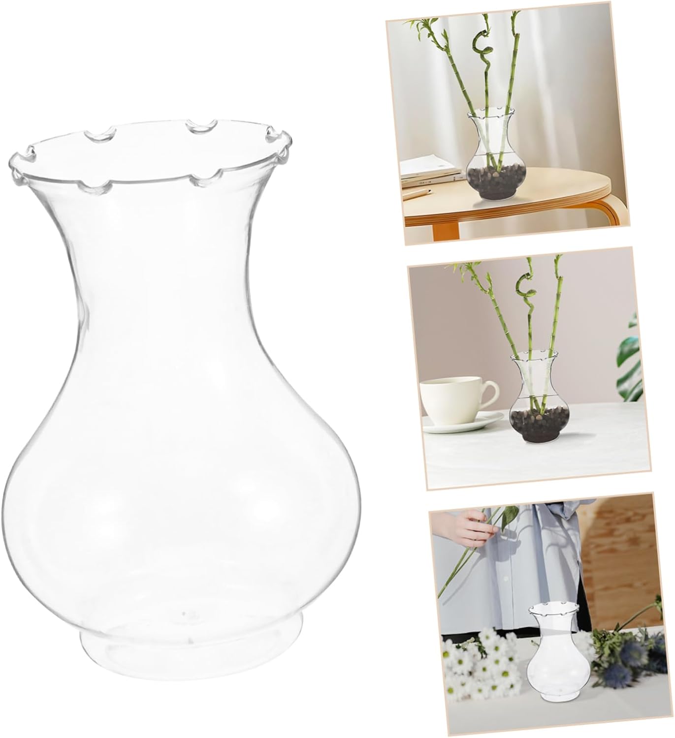 4pcs Clear Plastic Hydroponic Vases for Hyacinth Propagation