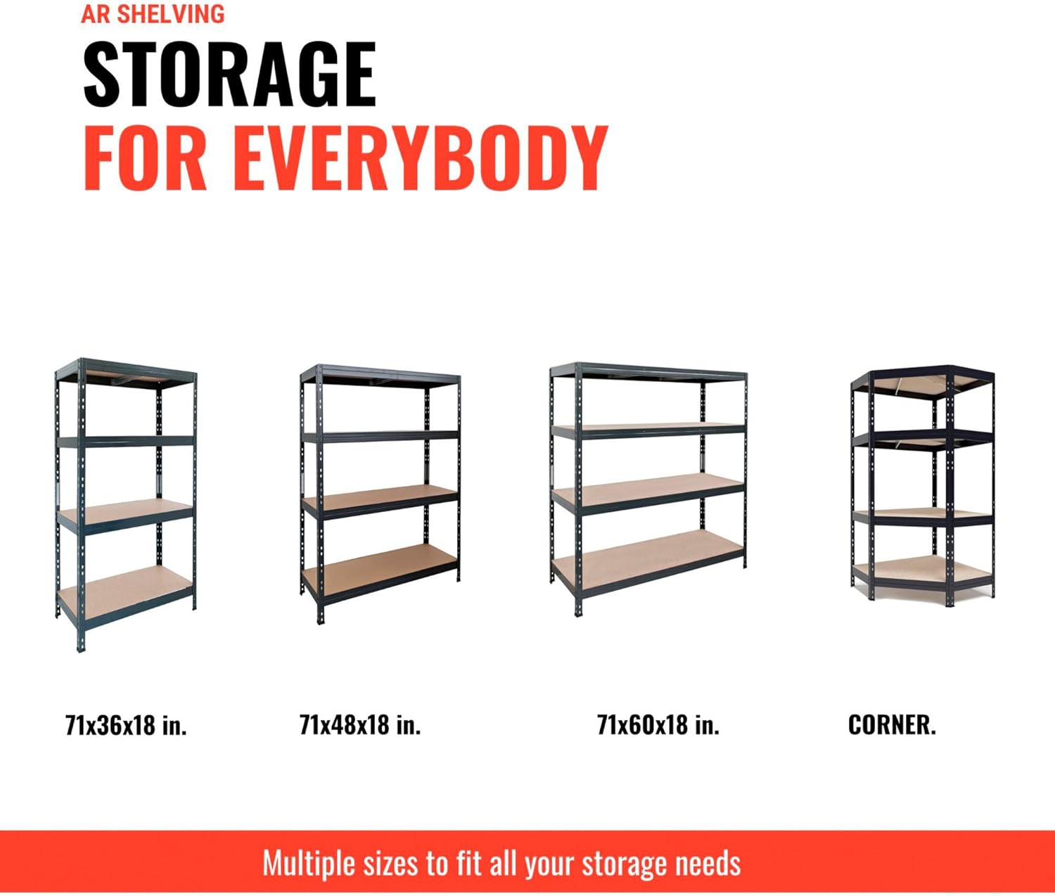 2400-Lb Capacity Corner Shelving Unit