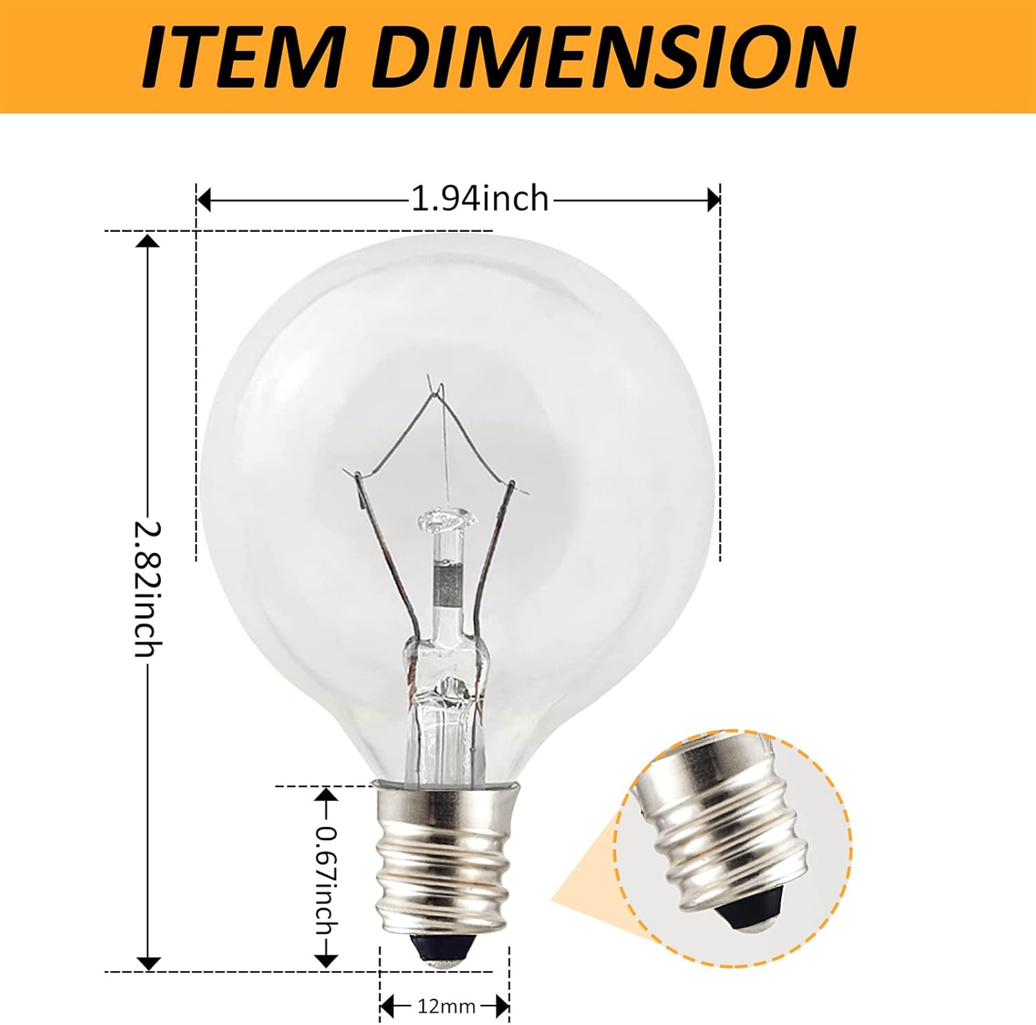 SalPhines Wax Warmer Bulbs 6 Pack G50 25W E12 Base