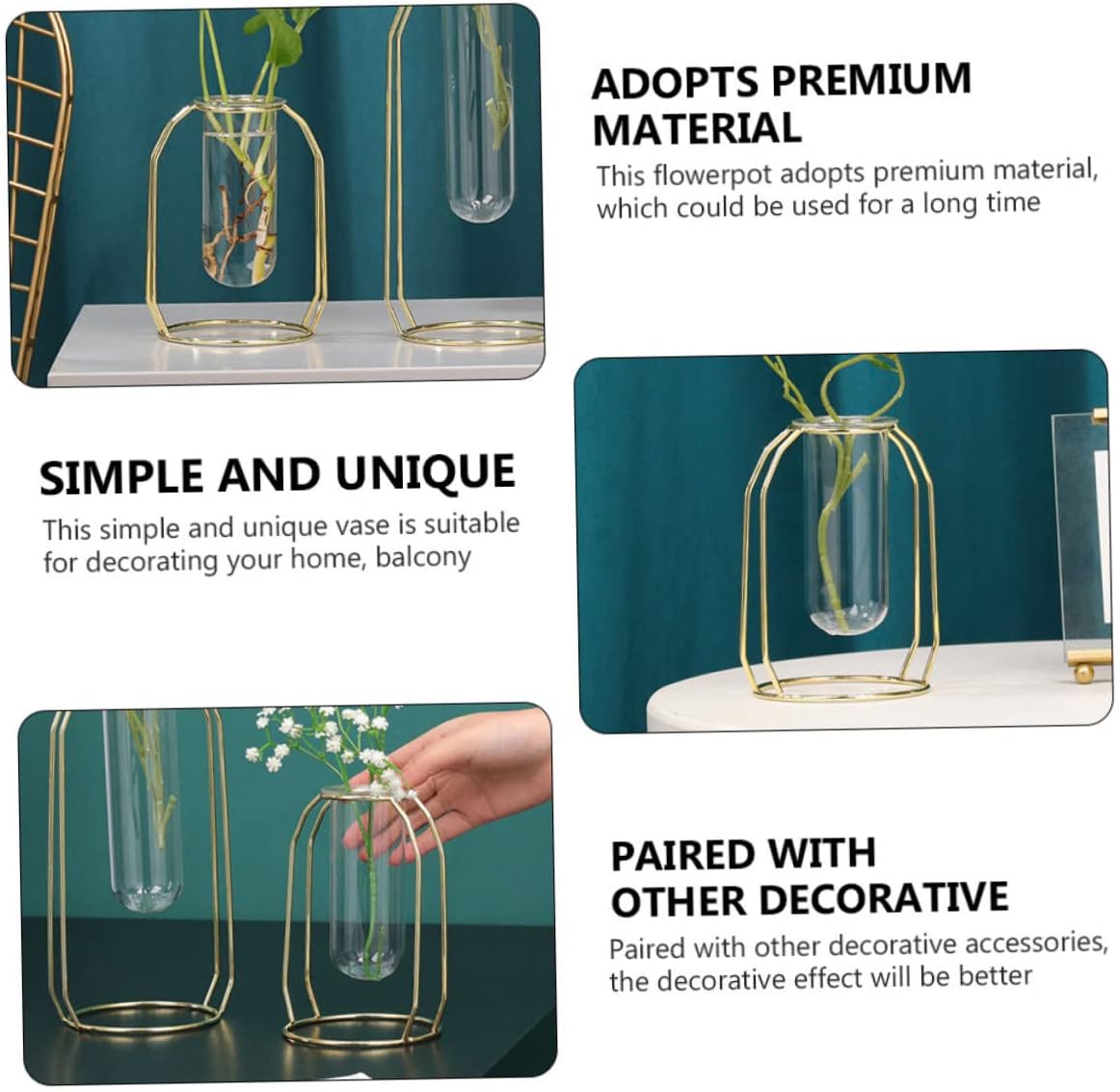 Zerodeko Geometric Flower Vase Modern Design