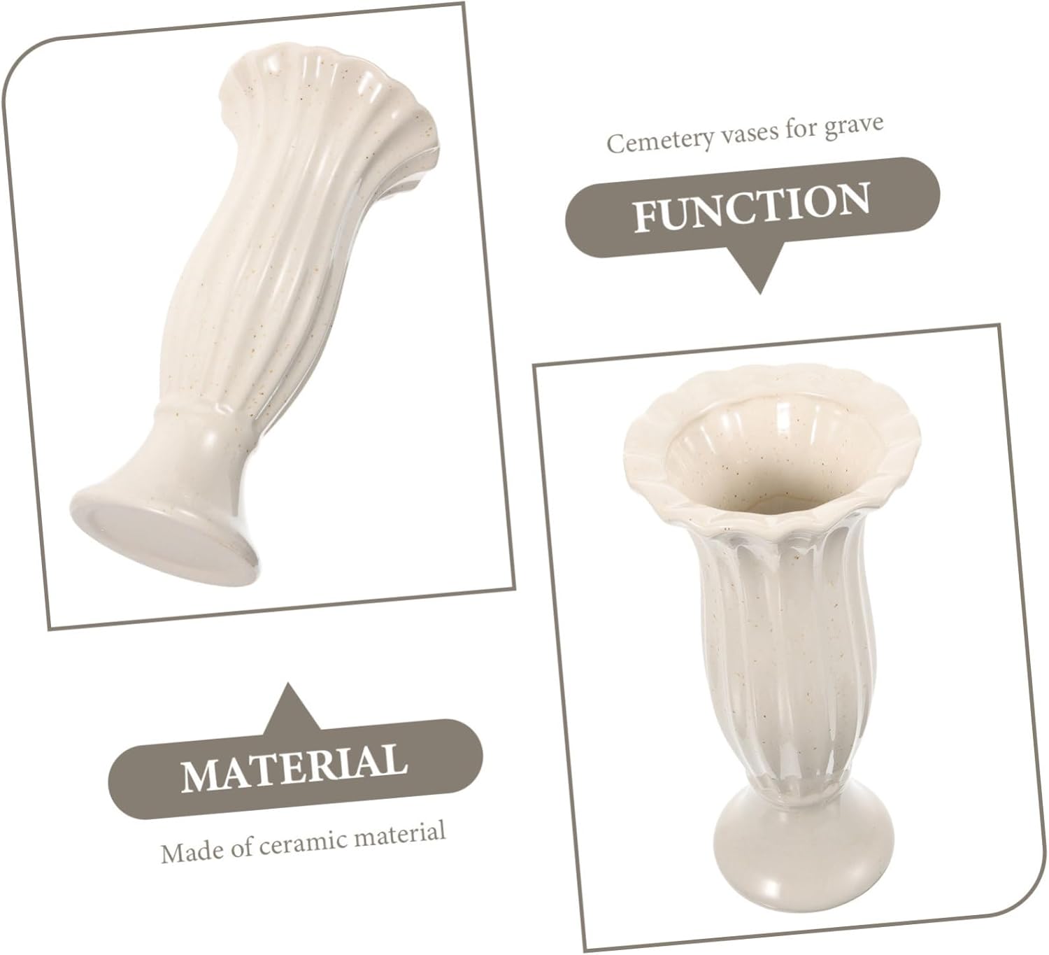 Zerodeko Memorial Flower Vase with Roman Column Design