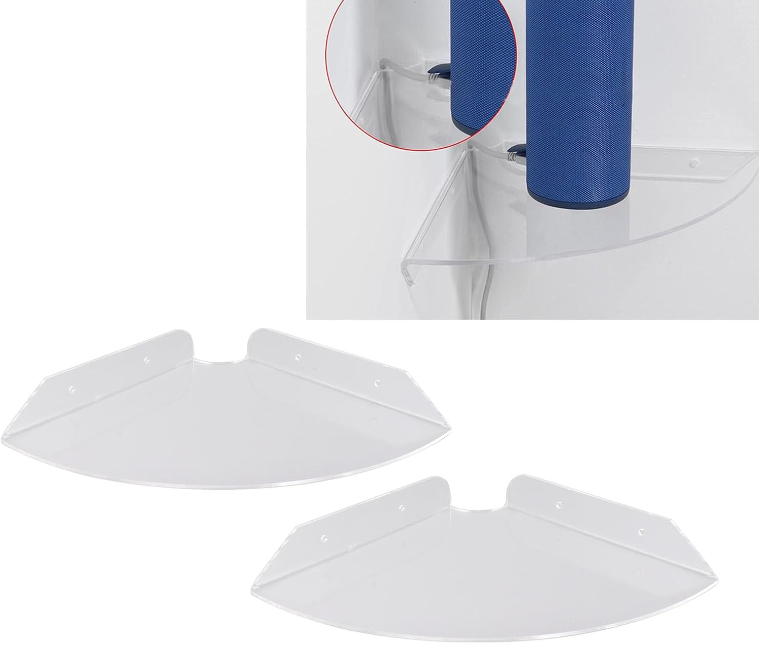 TOPINCN Corner Wall Shelf with Cable Raceway