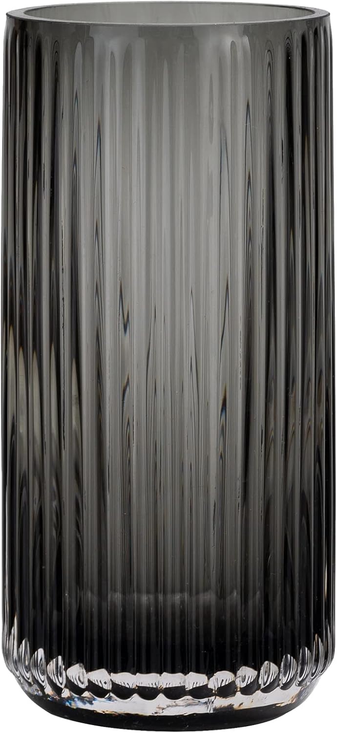 Vintage Striped Glass Flower Vase 95 Inch