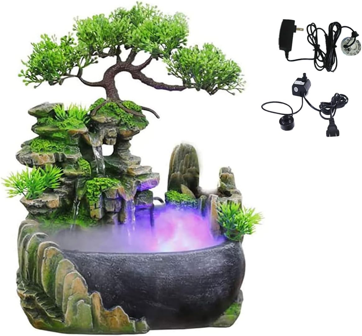 Rockery Stream Tabletop Fountain Indoor Waterfall Desk Fountain