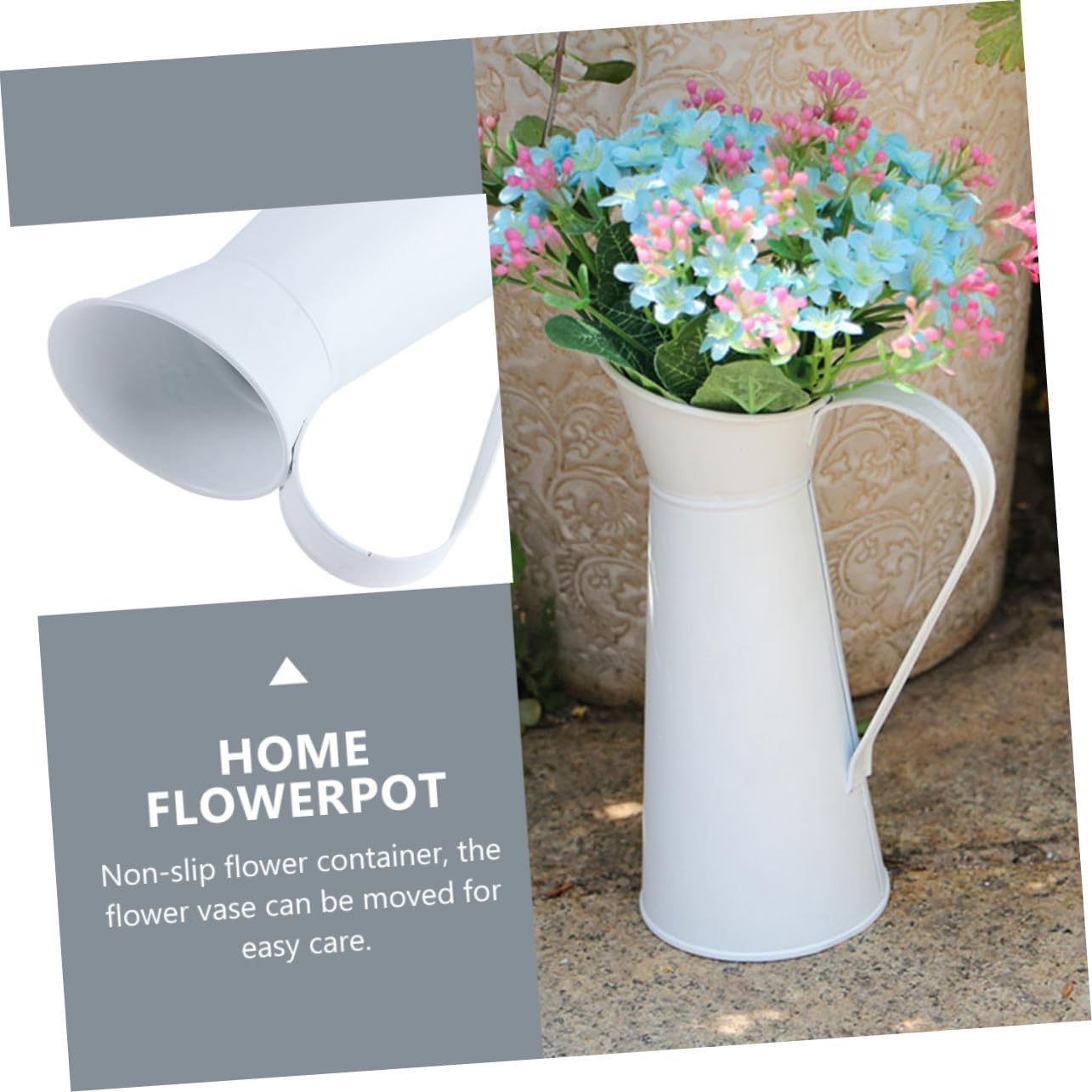 2pcs Iron Flower Vase for Modern Home Decor