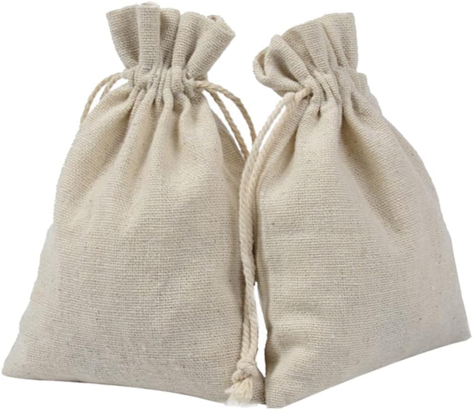 4pcs Cotton Drawstring Lavender Sachets Bags for Storage Tea Travel