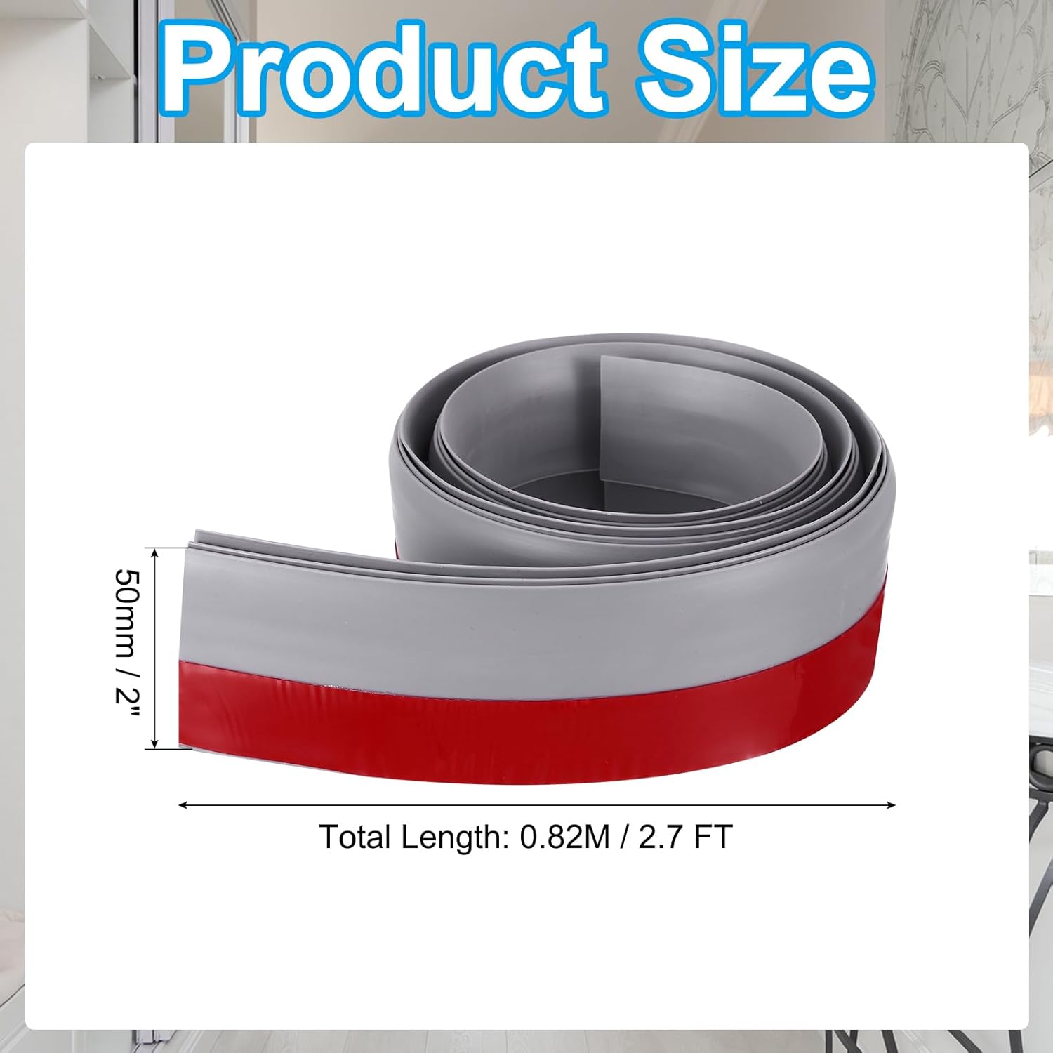 PATIKIL Door Draft Stopper 27FT Silicone Under Door Seal Strip
