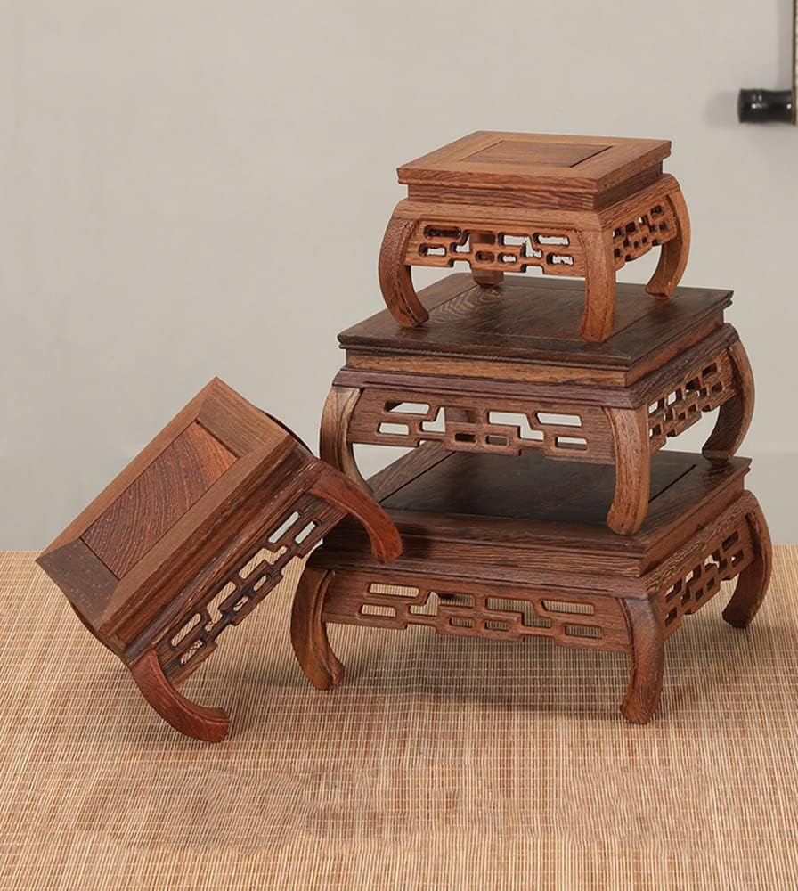 GOLDYWENDY Square Wooden Art Display Stand