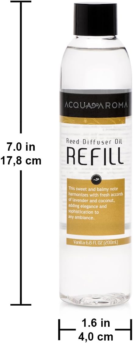 Acqua Aroma Vanilla Reed Diffuser Oil Refill 68 FL OZ Made in Brazil