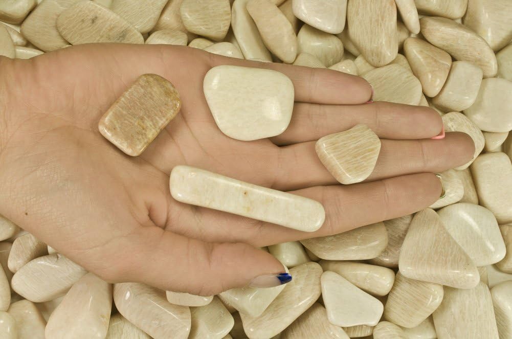 Fantasia Tumbled Feldspar Stones 12 lb Small 075-125 Inch