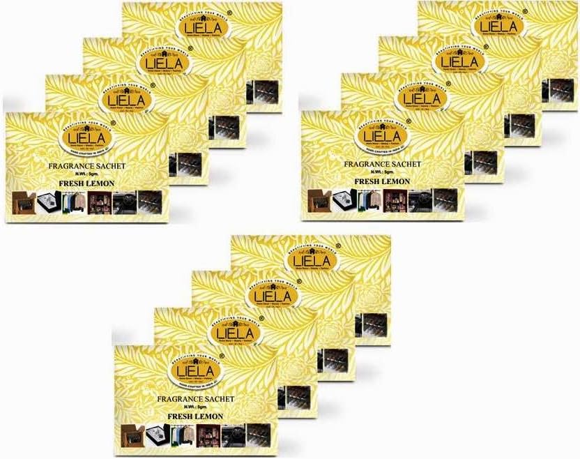LIELA Multipurpose Fragrance Sachets Set of 12 Lemon Scent