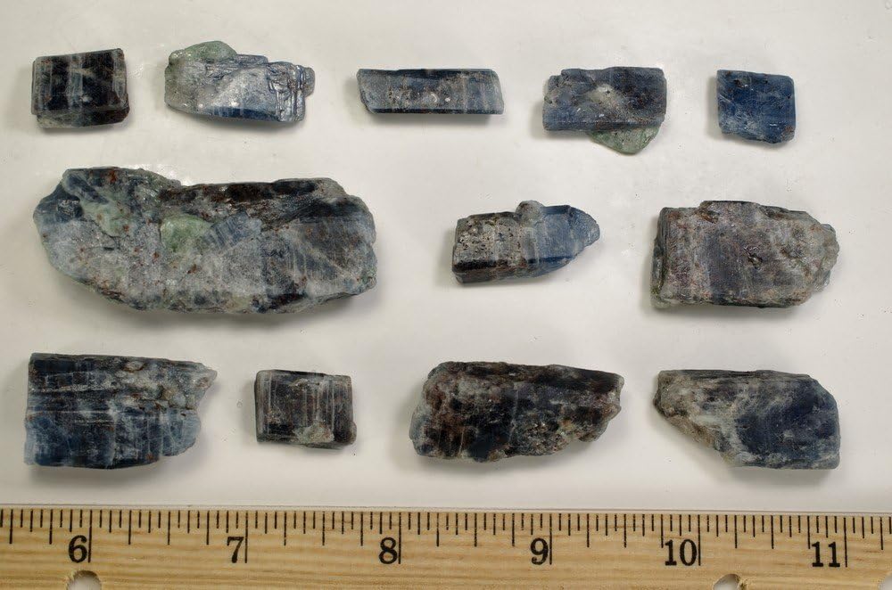 Fantasia 50 Carat Lot Translucent Blue Sapphire and Kyanite Rough Stones