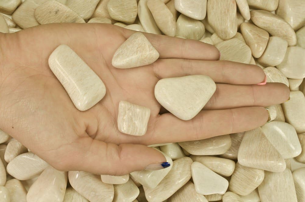 Fantasia Tumbled Feldspar Stones 12 lb Small 075-125 Inch