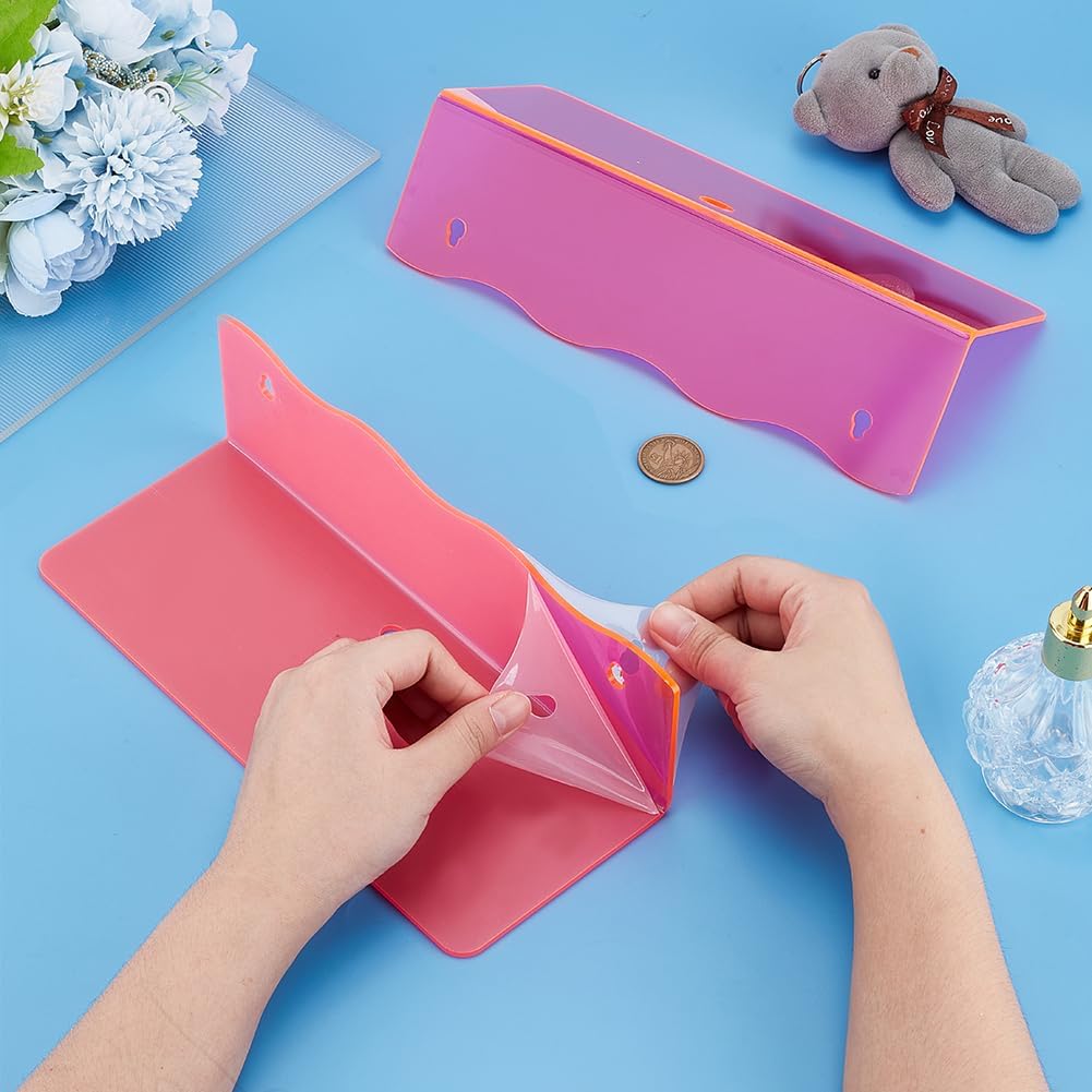 Pink Floating Shelves 4 Sets Wall Mounted Display