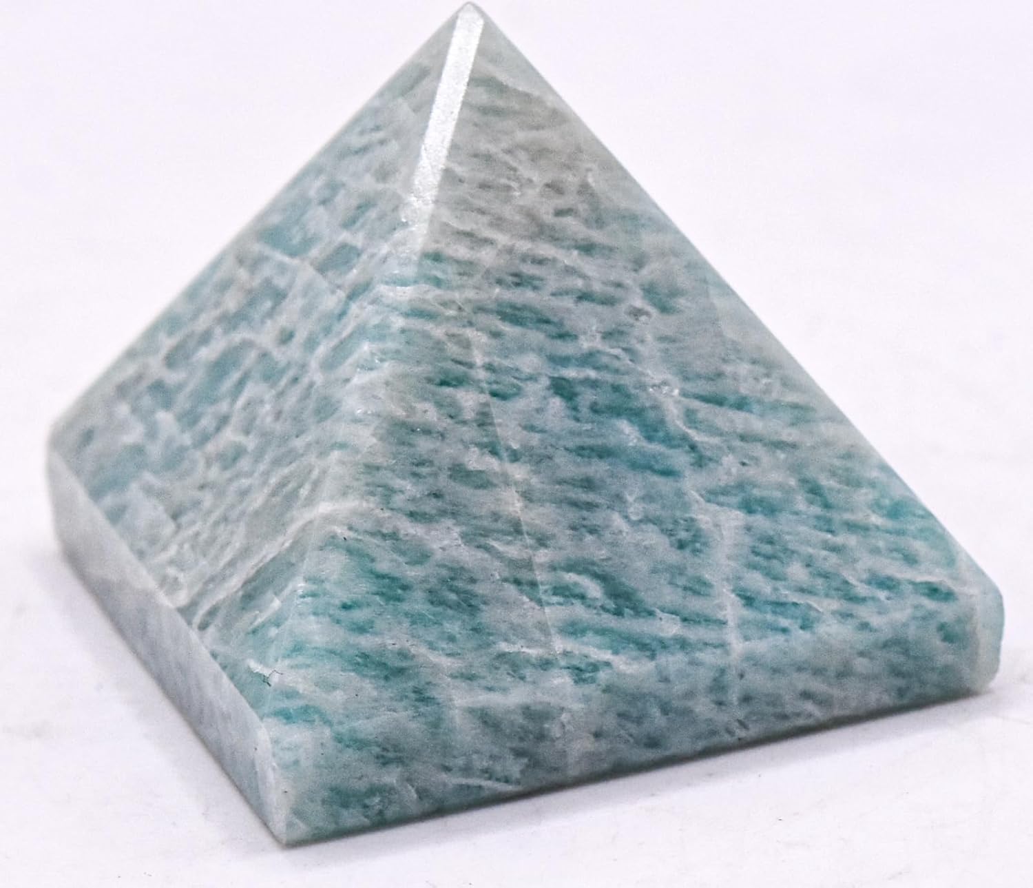 34mm Amazonite Pyramid 190ct Natural Gemstone Decor