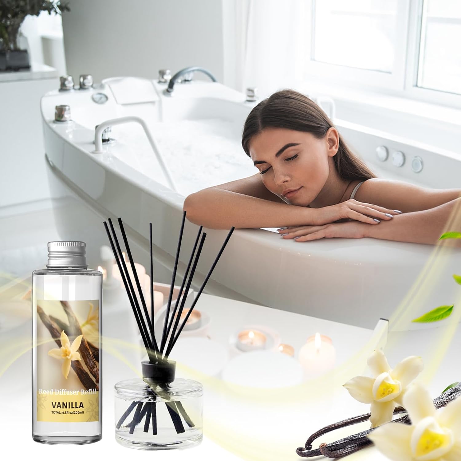 SCENTORINI Vanilla Reed Diffuser Oil Refill 676 Fl Oz
