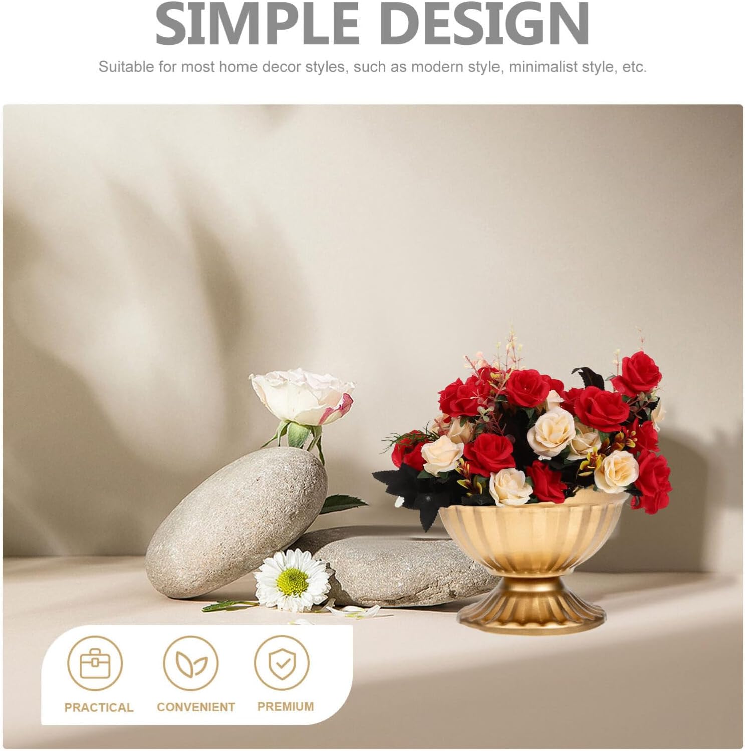 Cabilock Decorative Flower Pot for Dried Flowers and Arrangements