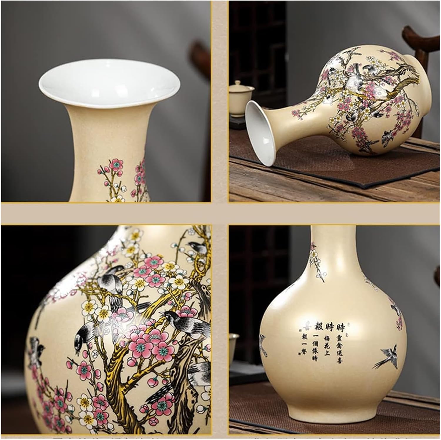 Traditional Chinese Ceramic Vase for Home Decor