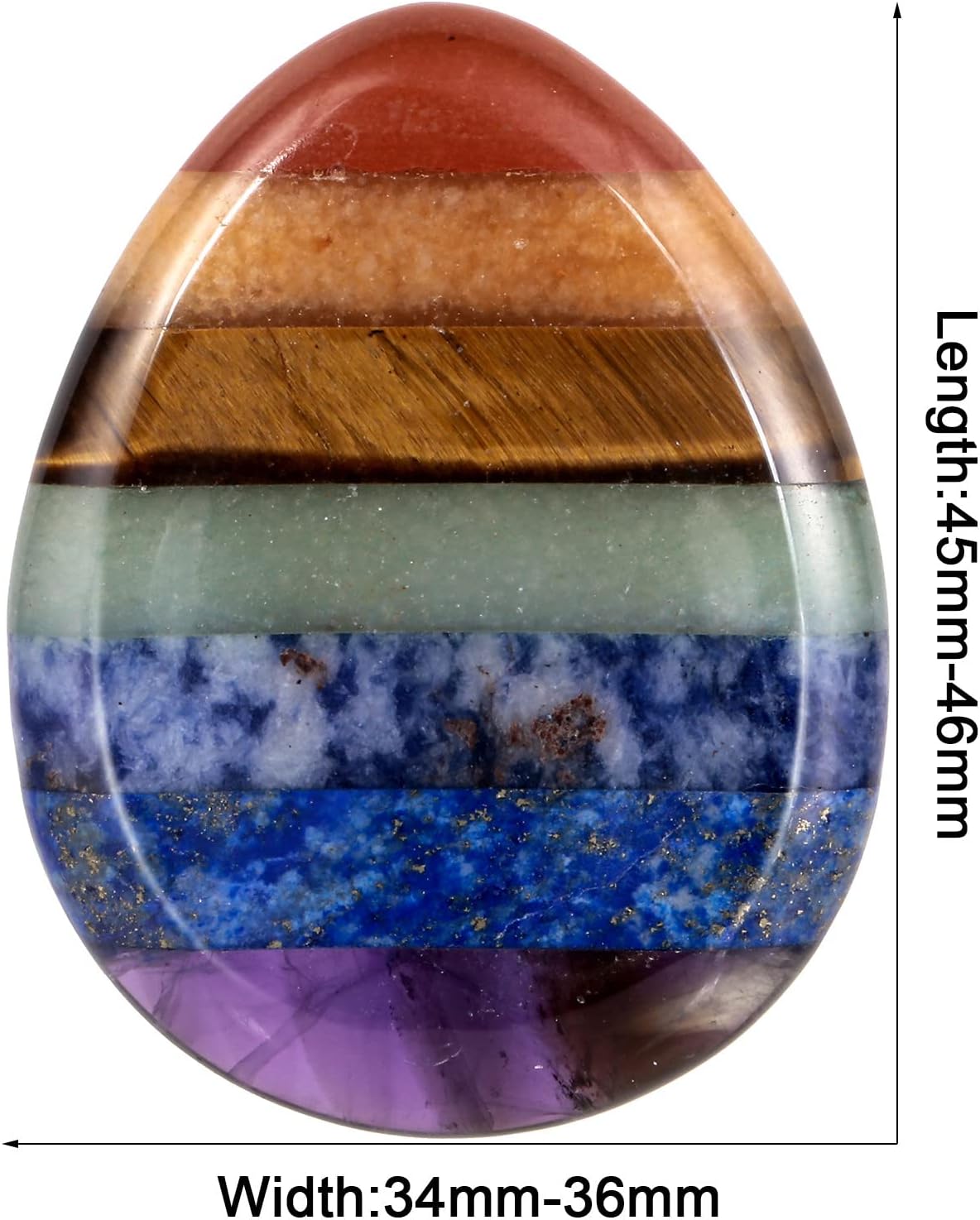 Rockcloud Worry Stone Water Drop Shape Mixed Stones Pack of 2