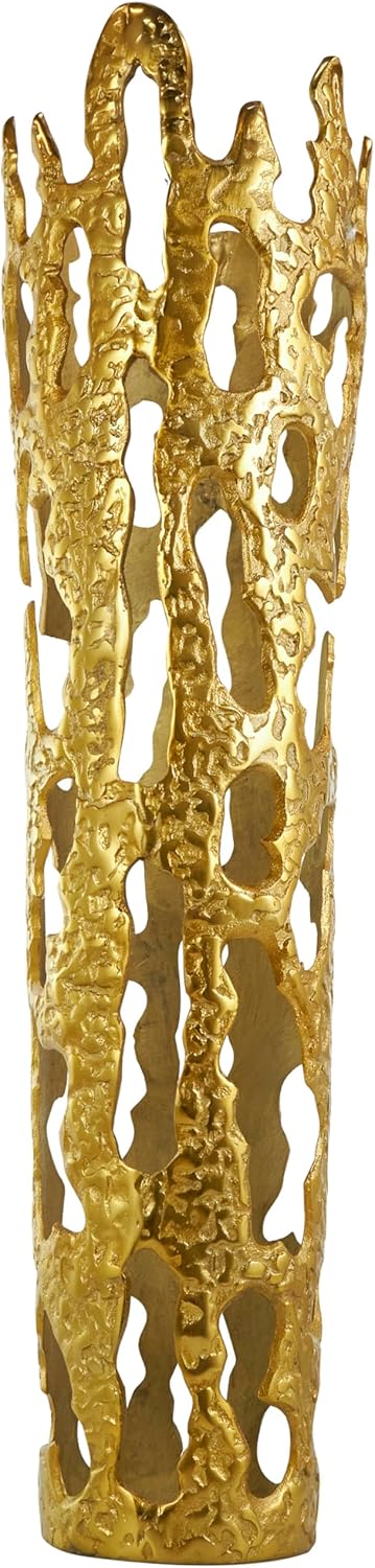 Deco 79 Gold Aluminum Decorative Vase