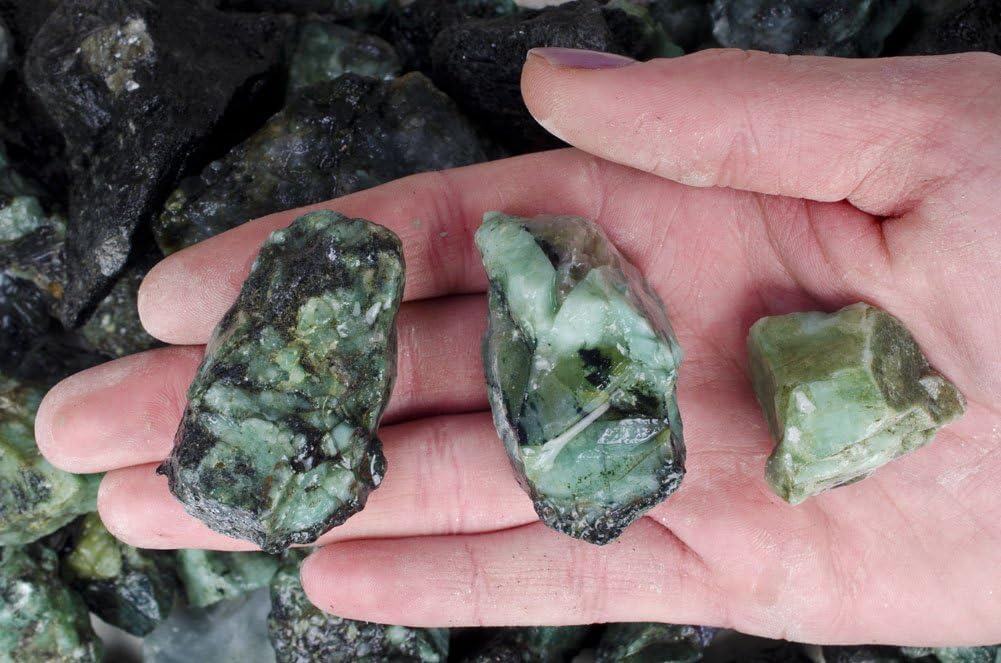 Fantasia Emerald Rough Stones 1 lb Grade 1 Brazil
