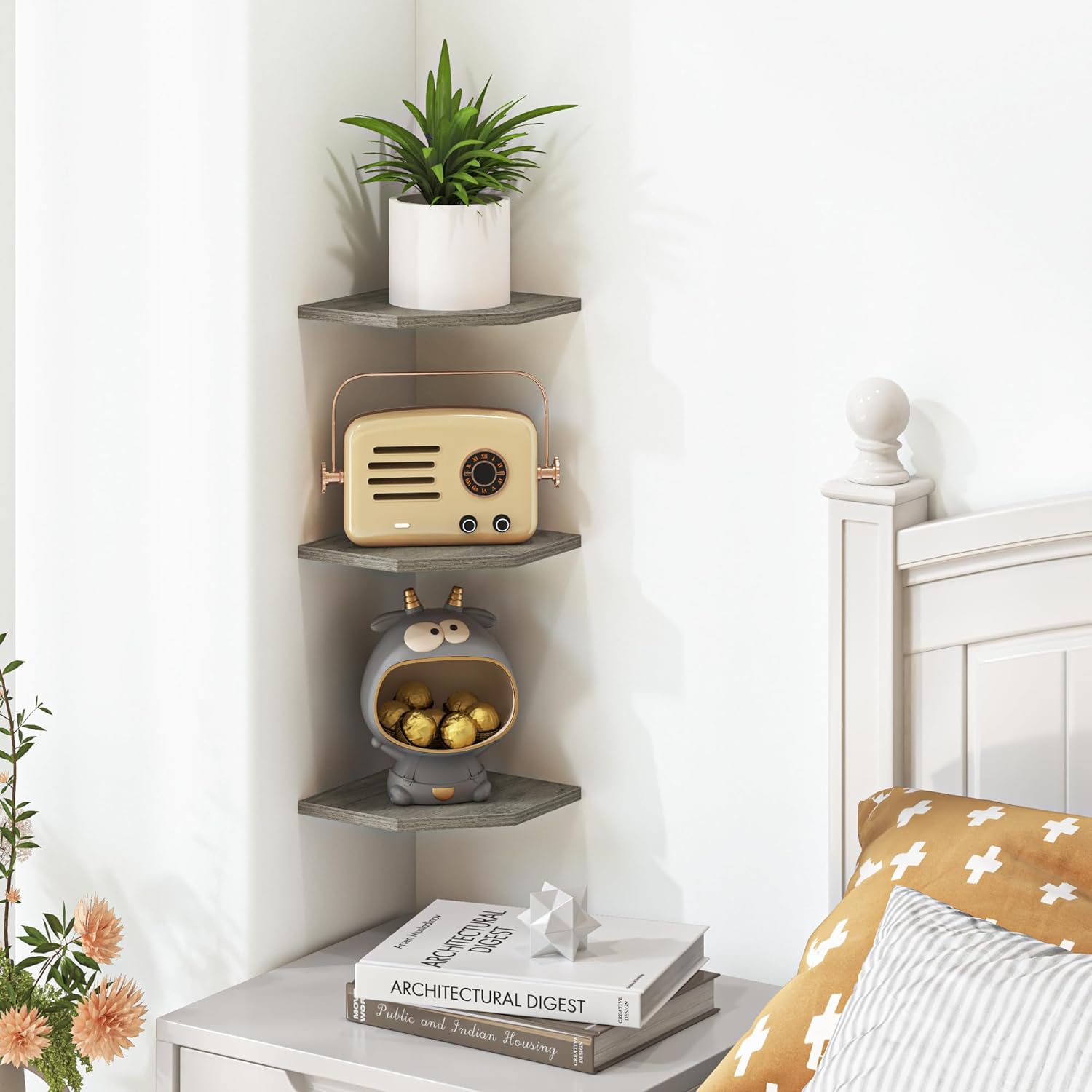 Fun Memories Corner Shelf Wall Mount Set of 3