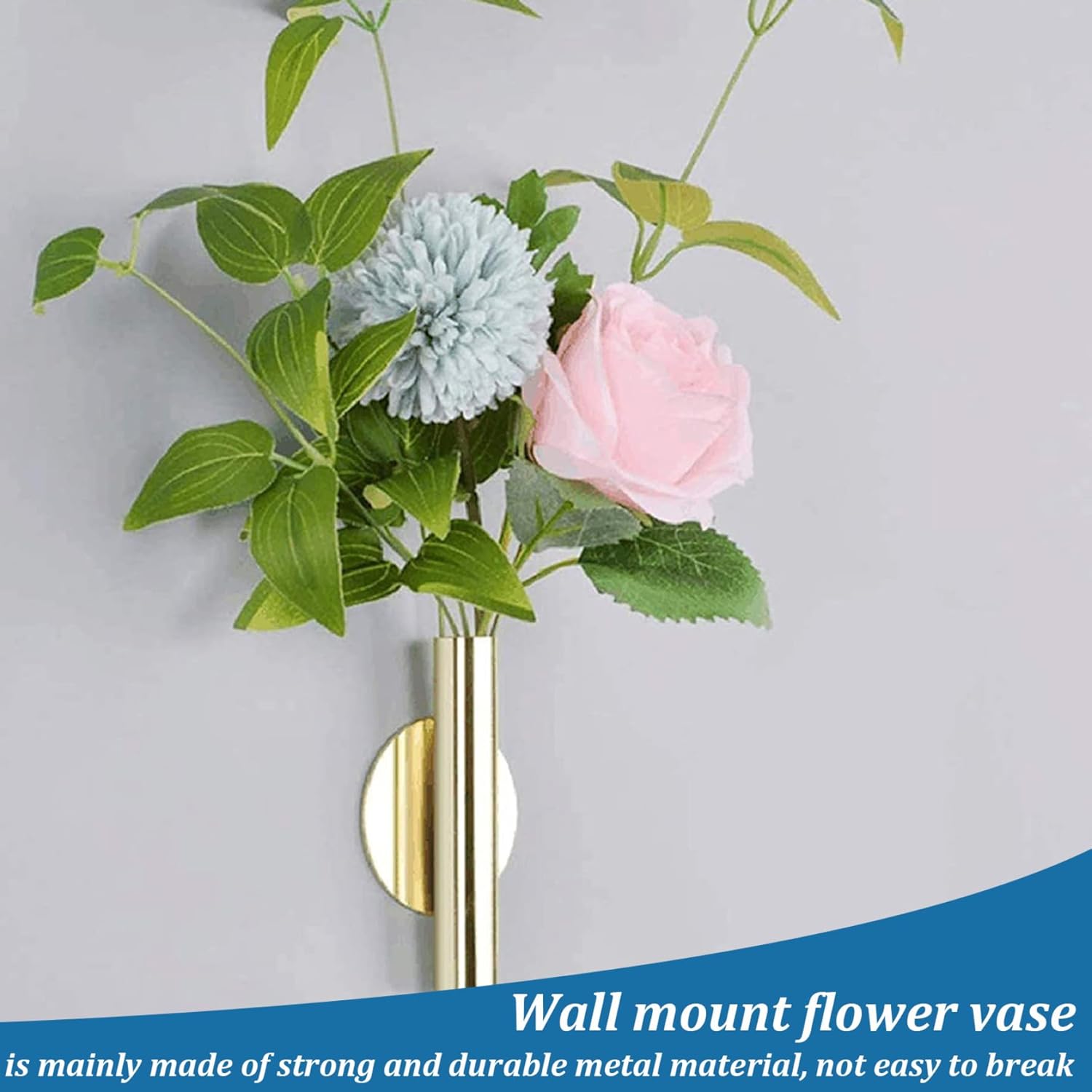 Wall Mount Vase Tube 2PCS Dried Flower Decor