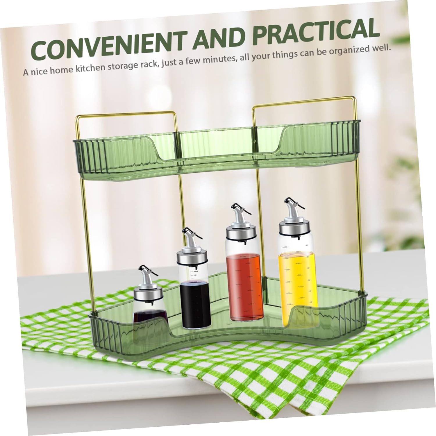 MAGICLULU Transparent Corner Shelf Dual Layer Bathroom Organizer