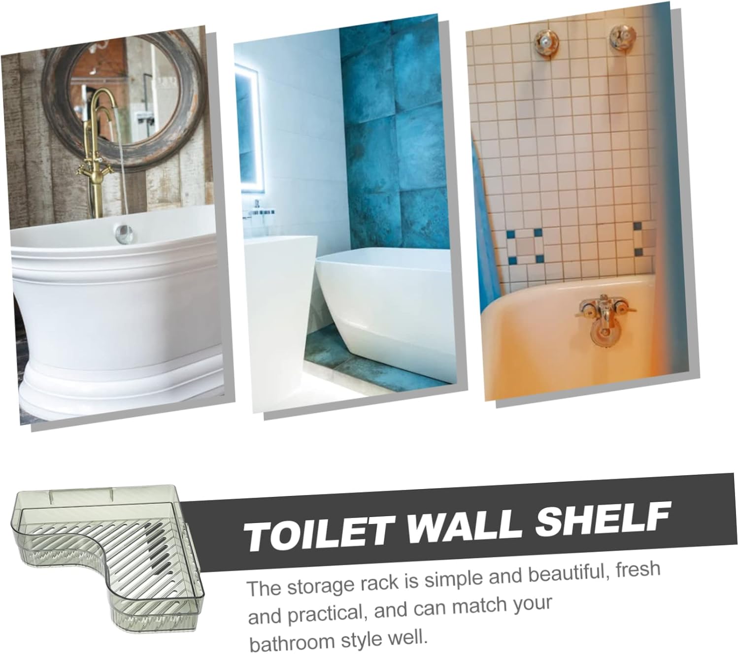 Bathroom Wall Rack with Drainage Green Corner Shelf