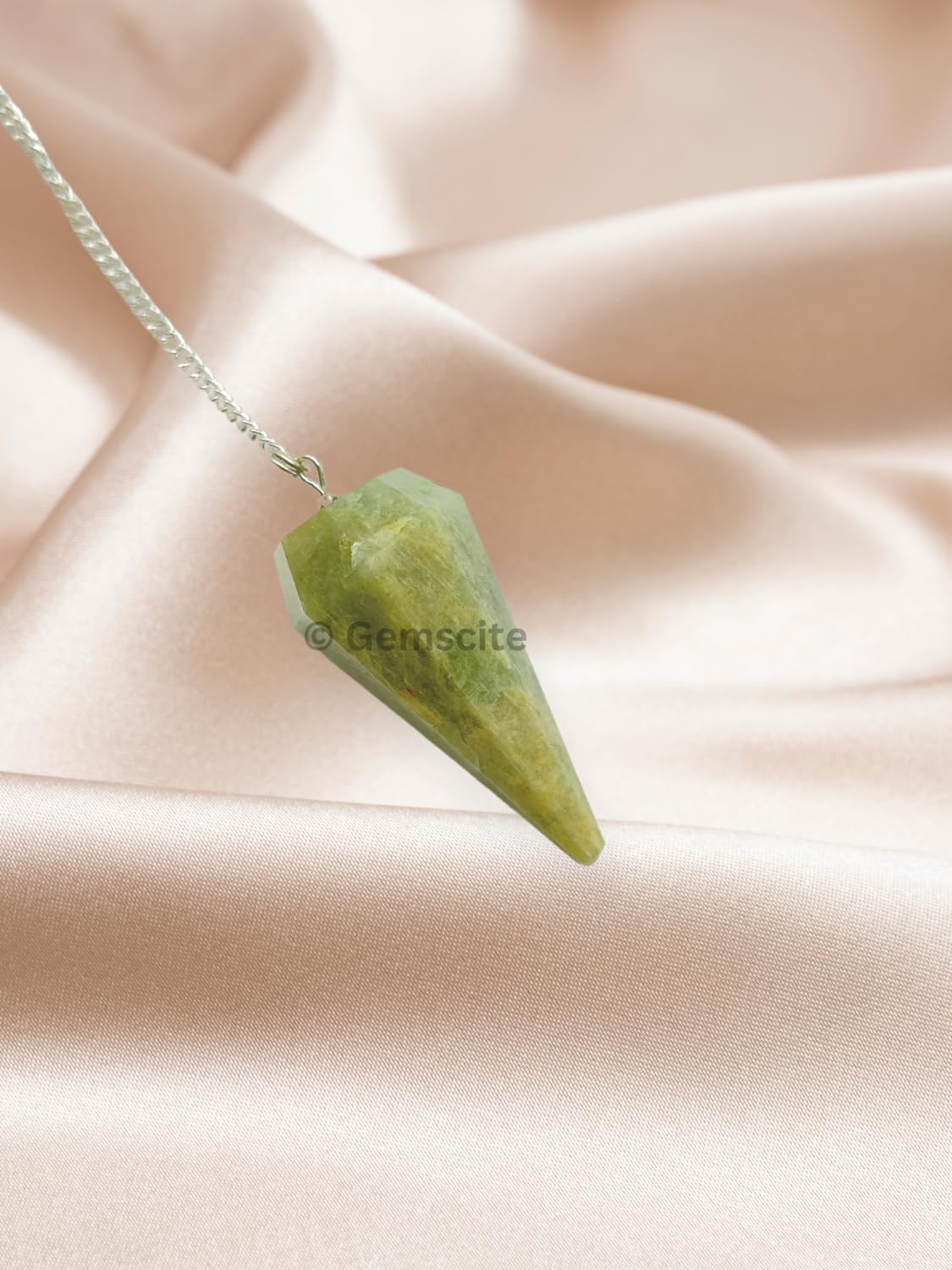 Natural Gemstone Crystal Faceted Pendulum