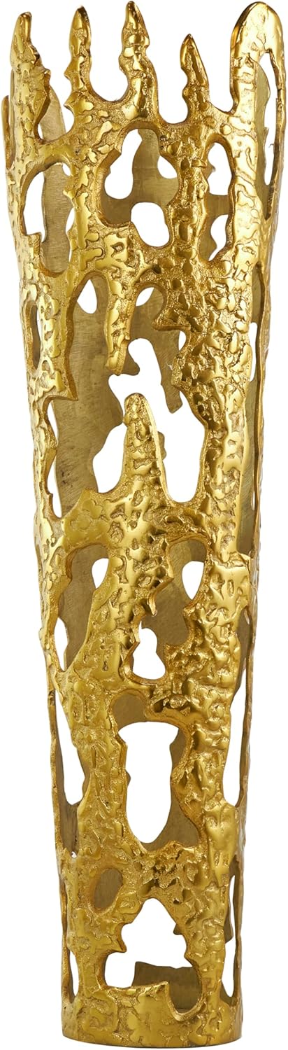 Deco 79 Gold Aluminum Decorative Vase
