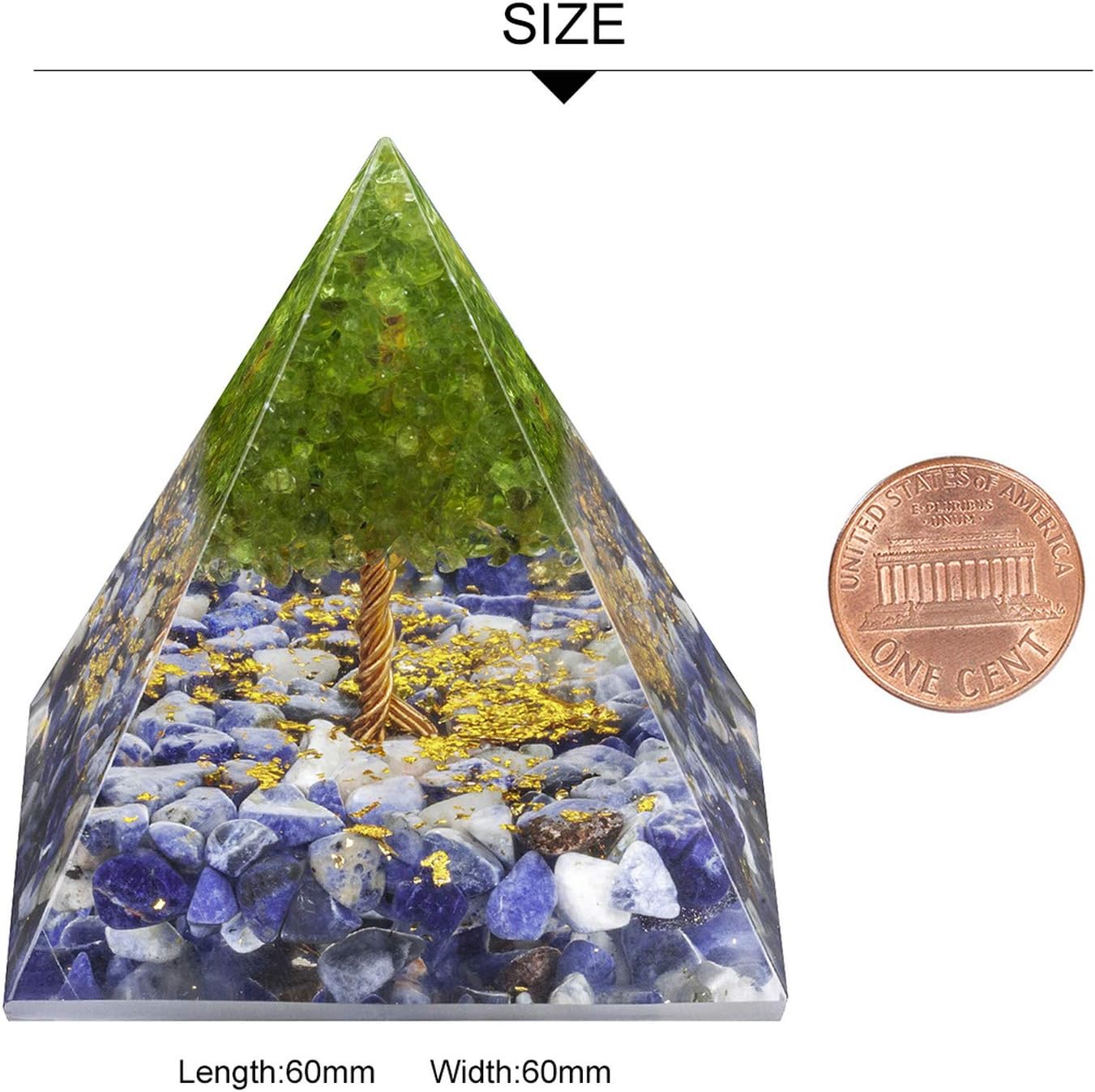 Tumbeelluwa 236in Sodalite Crystal Pyramid Energy Generator