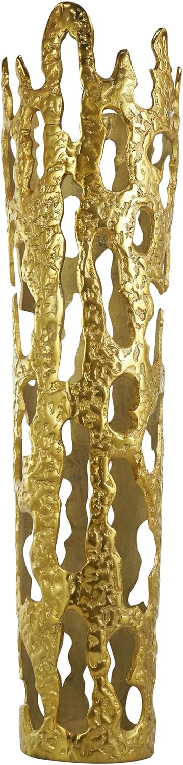 Deco 79 Gold Aluminum Decorative Vase
