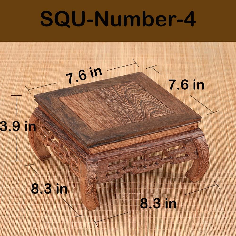 GOLDYWENDY Square Wooden Art Display Stand